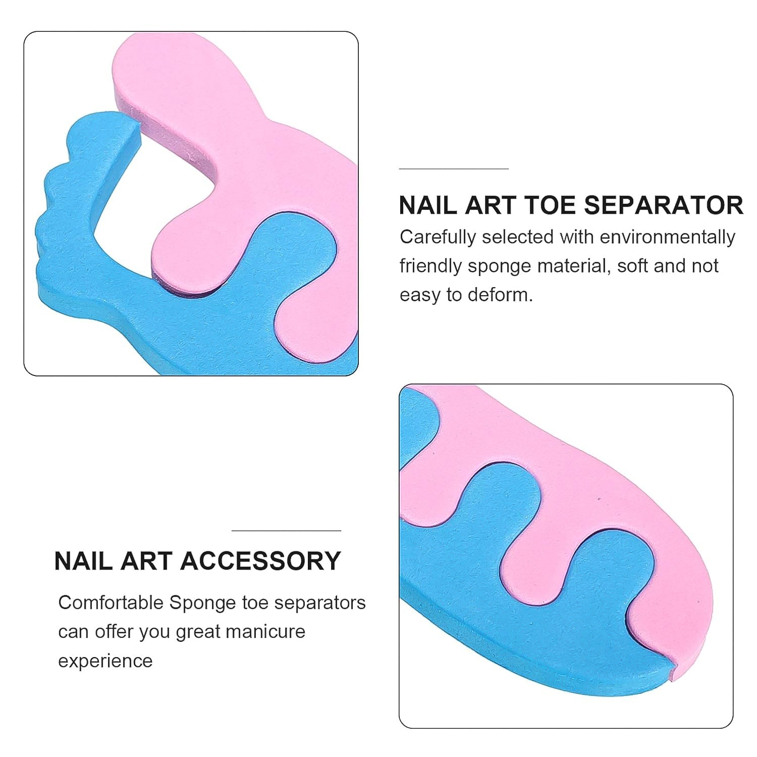 Toe Separators, Toe Spacers Sponge Toe Stretcher Pedicures (1 Pair) Toe Separators, Toe Spacers Sponge Toe Stretcher Pedicures (1 Pair)